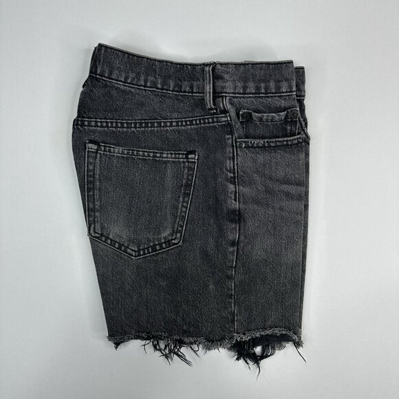 Everlane Women’s Black The Relaxed Denim Cut-Off‎ Jean Shorts 25-29/L5.75 - Picture 3 of 11